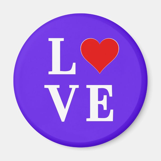 Lavender LIEBE Modernes Design Magnet (Vorne)
