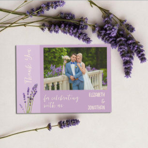 Lavender Liebe Wedding Dankeskarte