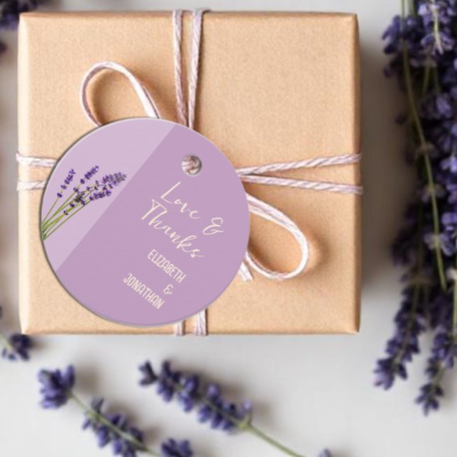Lavender Liebe Wedding Geschenkanhänger (Von Creator hochgeladen)