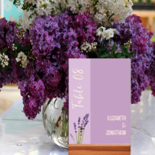 Lavender Liebe Wedding Tischnummer
