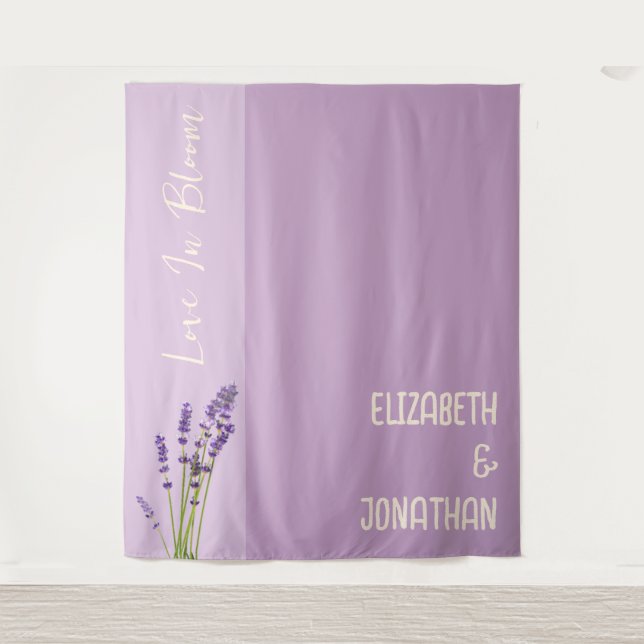 Lavender Liebe Wedding Wandteppich (Vorderseite)