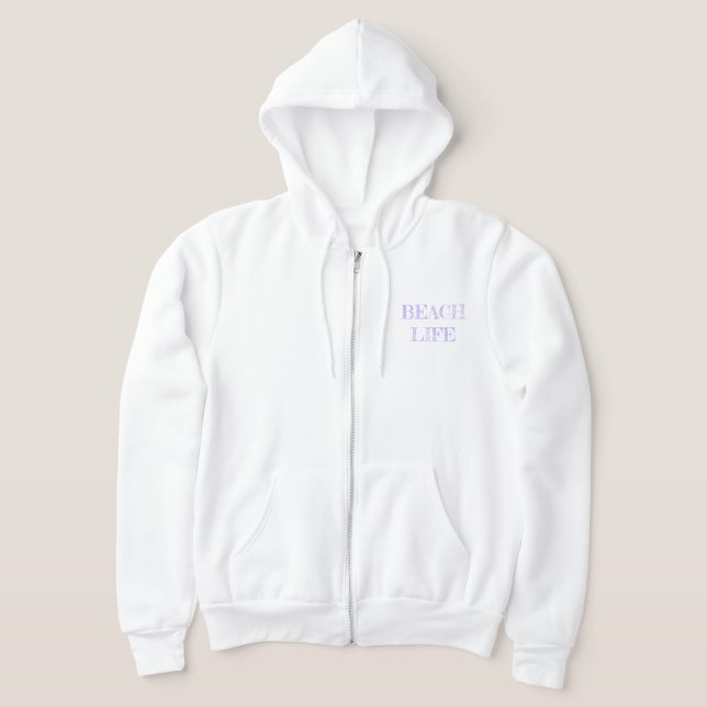 Lavender Lighthouse Zippered Hoodie (Ablage )