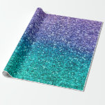 Lavender Lila & Aquamarin Aqua Green Funkelnd Part Geschenkpapier<br><div class="desc">Sonderverpackungspapier</div>