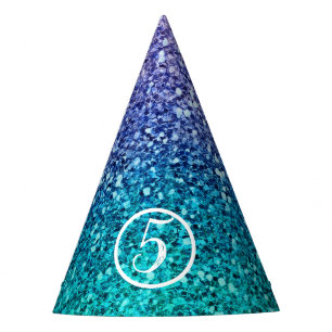 Lavender Lila & Aquamarin Aqua Green Funkelnd Part Partyhütchen