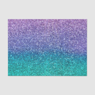 Lavender Lila & Aquamarin Aqua Green Funkelnd Part Seidenpapier