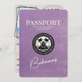 Lavender Lila Bahamas Passport Save the Date