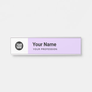 Lavender Lila Business Logo Name Profession Türschild