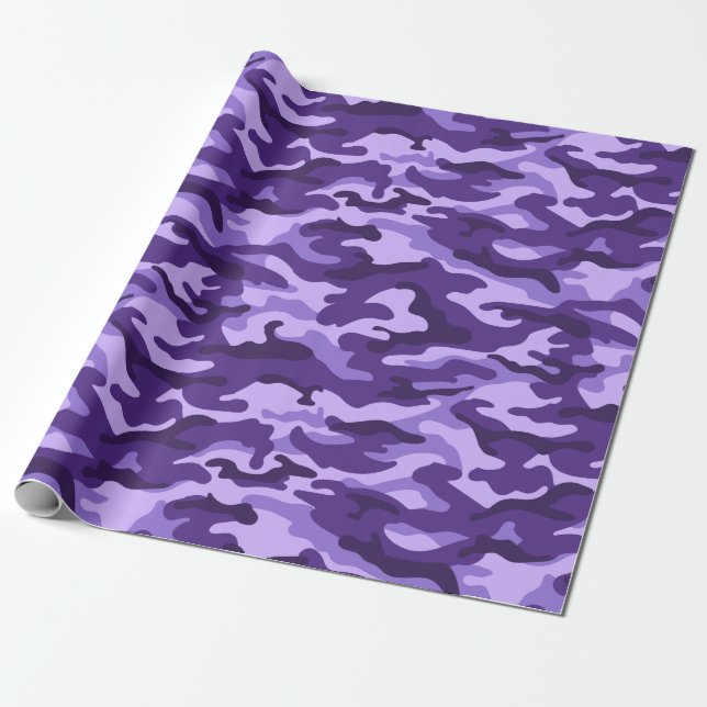 Lavender Lila Camouflage Style Geschenkpapier (Ungerollt)
