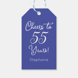 Lavender Lila Cheers bis 55 Jahre 55. Geburtstag Geschenkanhänger