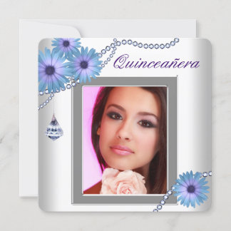 Lavender Lila Daisy Quinceanera Einladung