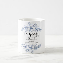 Lavender lila Florale 50. Hochzeitstag Kaffeetasse