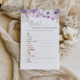Lavender lila florale Bridal Emoji pikant