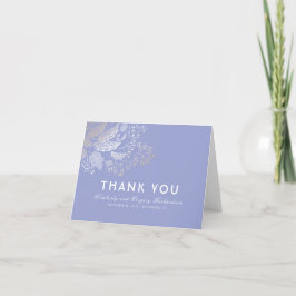 Lavender Lila Foliage Elegant Wedding Vielen Dank Dankeskarte