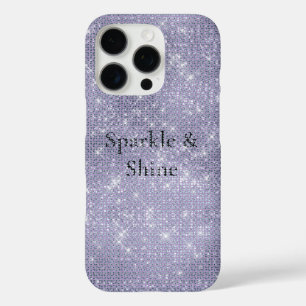 Lavender Lila Glitzy Chic Glam Sparkle iPhone 16 Pro Hülle