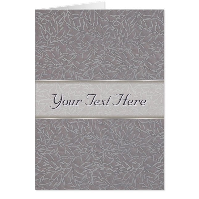 Lavender Lila Gray Embossed Leaf Vines Brocade (Vorne)