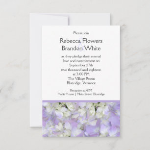 Lavender Lila Hydrangea Kleine Hochzeitseinladung Einladung