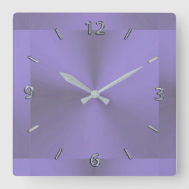 Lavender Lila Metalluhr Quadratische Wanduhr