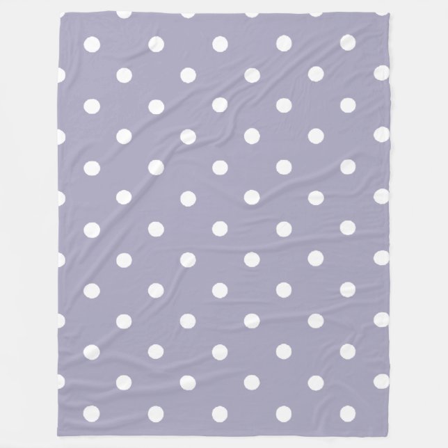 Lavender Lila mit Polka Dots Fleecedecke (Vorderseite)