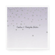 Lavender Lila Ombre Silver Confetti Sparkle