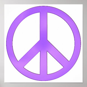 Lavender Lila Peace Symbol Poster