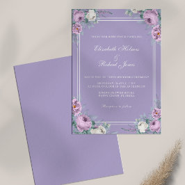 Lavender Lila Peonies Hochzeitseinladung Einladung