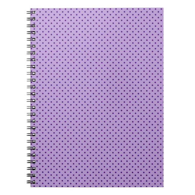 Lavender Lila Polka Dot Classic Minimal Notizblock (Vorderseite)