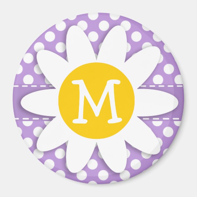 Lavender Lila Polka Dots Magnet (Vorne)