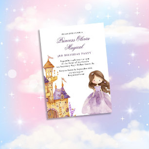 Lavender Lila Princess Magical Birthday Einladung