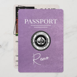 Lavender Lila Reno Passport Save the Date