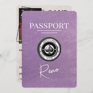 Lavender Lila Reno Passport Save the Date