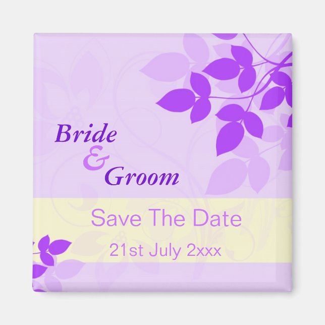 Lavender Lila Save the Date Magnet (Vorne)