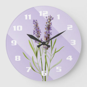 Lavender Lila Soft and Elegante Große Wanduhr