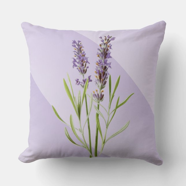 Lavender Lila Soft and Elegante Kissen (Vorderseite)