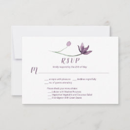 Lavender Lila UAWG Wasserfarbe RSVP Karte