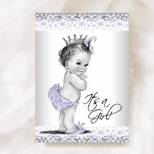 Lavender Lila und Gray Baby Girl Dusche