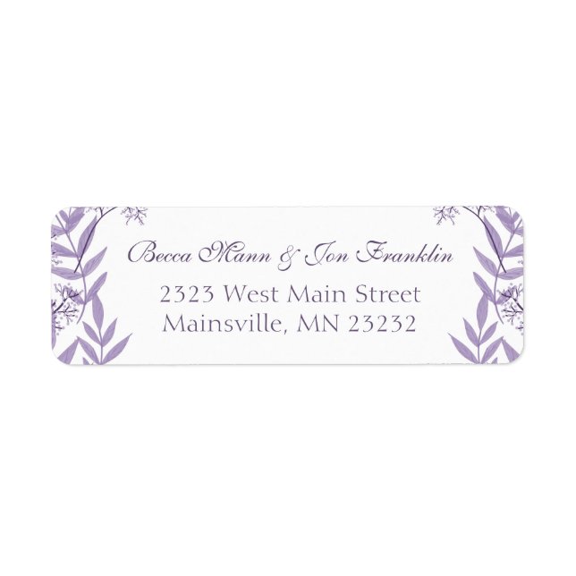 Lavender Lila Wedding Botanical (Vorne)