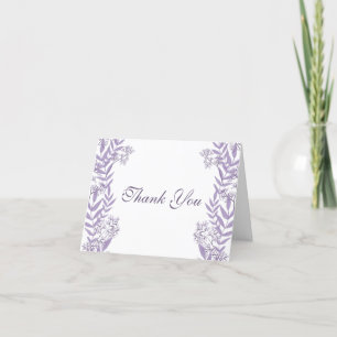 Lavender Lila Wedding Vintag Botanical Dankeskarte