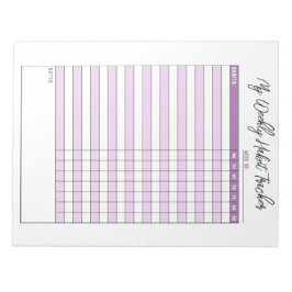 Lavender Lila Weekly Habit Tracker Notizblock