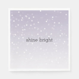 Lavender Lila White Bokeh Confetti Serviette