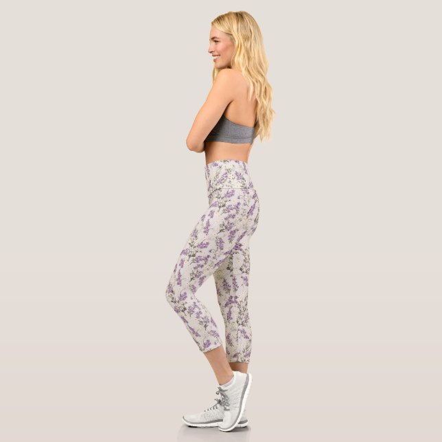 Lavender Lilac Blume Design Capri Leggings (Links)