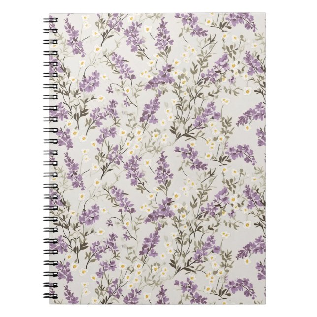 Lavender Lilac Blume Design Notizblock (Vorderseite)