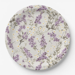 Lavender Lilac Blume Design Pappteller