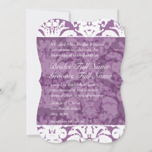 Lavender Lilac Damask Einladung zur Hochzeit