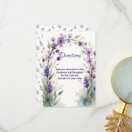 Lavender Lilac Floral Arch Directions Encl Card Dankeskarte