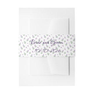 Lavender Lilac Floral Arch Wedding Invitation Einladungsbanderole