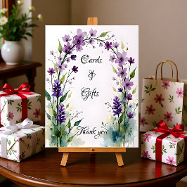Lavender Lilac Floral Cards & Gifts  Sockelschild