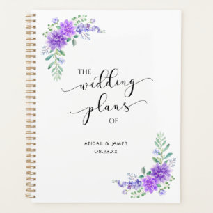 Lavender Lilac Floral Wedding Planner  Planer