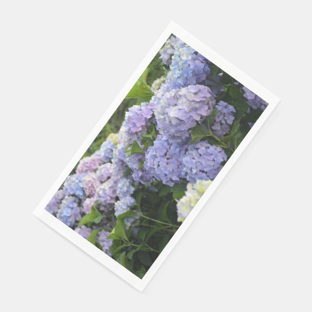 Lavender & Lilac Hortensia Hydrangea Blume Serviette (Ecke)