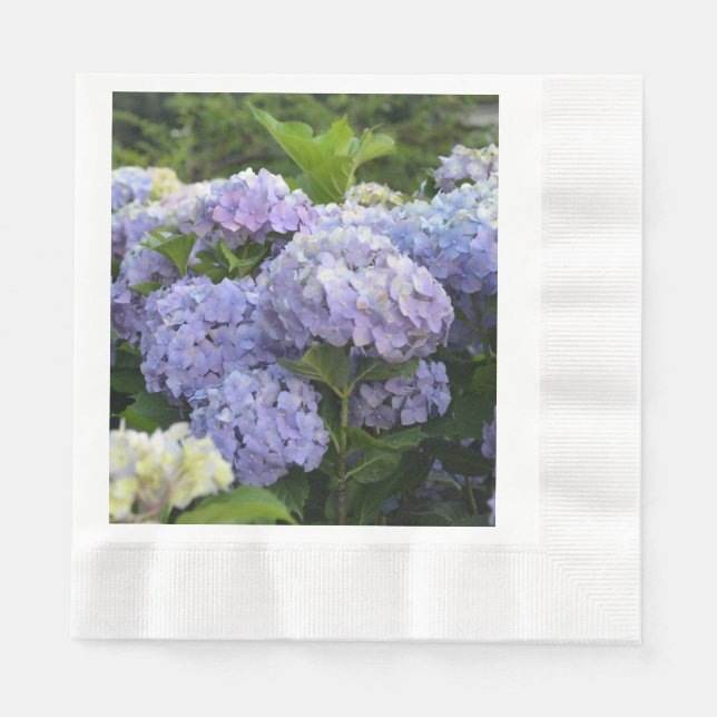 Lavender & Lilac Hortensia Hydrangea Blume Serviette (Vorderseite)