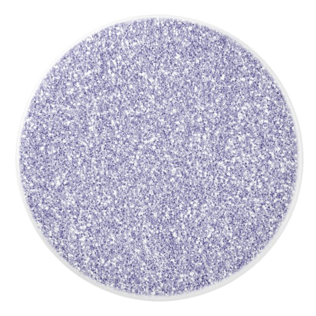 Lavender Lilac Lila Glitzer  Keramikknauf (Vorderseite)